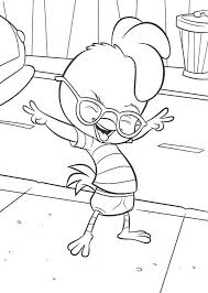 Chicken Little Pleased With The Success Coloring Pages Coloring Pages Disney Coloring Pages Dance Coloring Pages