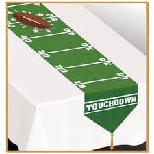 Football Table Runner Football Theme Party Sports Themed Party Superbowl Party Decorations
