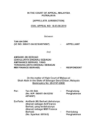 V pentadbir tanah daerah kuala selangor [shah alam high court land reference no. In The Court Of Appeal Malaysia Putrajaya Appellate