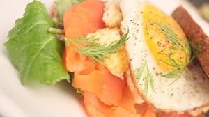 That's why the eggs are baked in two stages: Recipe Smoked Salmon Breakfast Sandwich Youtube