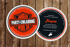 Echter Bierdeckel Als Einladungskarte Harley In 2020 Einladungen Bierdeckel Einladung 50 Geburtstag Lustig