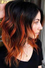 Dimensional Ideas Of Black Hair With Highlights And How To Make Them Real Blackhair Red Hair Inspiration Red Balayage Hair Hair Styles