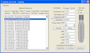 Interpretive Milling Speeds And Feeds Chart Metric