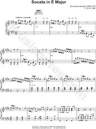 Andante commodo first publication 1804 in oeuvres de clementi, cahier v: Domenico Scarlatti Sonata In E Major K 380 Sheet Music Piano Solo In E Major Download Print Sku Mn0199362