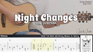Night Changes One Direction Fingerstyle Guitar Tab Chords Lyrics Youtube