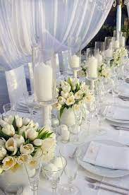 50 White Tulip Wedding Ideas For Spring Weddings Tulip Wedding Wedding Table Centerpieces Wedding Centerpieces