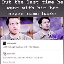 Pin By Jenathomsom On Destiel Supernatural Funny Supernatural Destiel Destiel