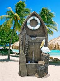 Nautical, coastal & beach home decor. Garden Oasis Wooden Pelican Fountain Outdoor Living Outdoor Decor Fountains Pumps