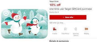 Don't use the target redcard since it does not earn a bonus on target gift card purchases. Expired Target Get 10 Off Target Giftcards On December 5th 6th Doctor Of Credit