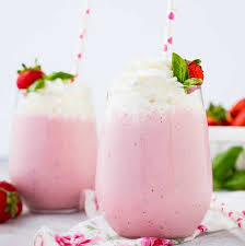 Milkshake Aux Fraises Au Thermomix Recette Avec Des Fraises Dessert Thermomix Recette Milk Shake
