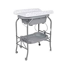 Wasted spaces host karl champley gives instructions on how to build a changing table that folds into the wall and takes up zero floor space. Amazon Com Fizzeey Bathinette Baby Diaper Changing Table W Bathing Tubs 2 In 1 Portable Folding Changing Table W Bathtub Combo Grey Baby