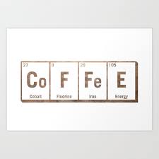 Download printable periodic tables in image format or pdf. Natural Coffee Science Periodic Table Art Print By Bec Scerri Society6