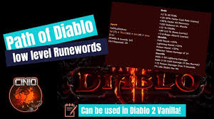 Path Of Diablo Low Level Runewords