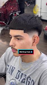 Mid Drop Fade Cut with Cross