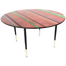 Wood crate coffee table wood pallets can easily be diyed into a coffee table, but they don't offer up much in terms of storage space. Midcentury Round Coffee Table With A Red Back Painted Glass Top Italy 1950s For Sale At 1stdibs