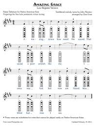 Amazing Grace Low Version Five Hole Pentatonic Minor Hole In 2020 Native American Flute Music Native American Flute Flute Sheet Music