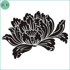 These five thin metal dies give the crafter to make multiple layered to single peony blossom in one set for a unique floral design. Gallery For Peony Stencil Drawing Stencils Floral Stencil Silhouette Stencil