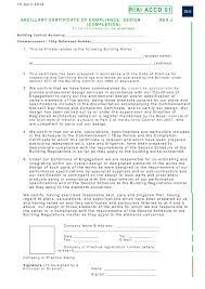 In trade, a certificate of compliance (certificate of conformity) is given to exporters or importers to show that the goods or services purchased meet the required standards of a given country. Post 1 Architect S Ancillary Cert Design Completion Bregs Blog