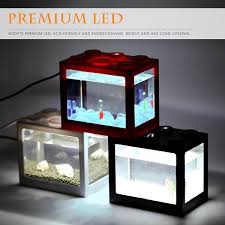 Check spelling or type a new query. 8 Colors Mini Aquarium Usb Led Light Lamp Fish Tank Home Office Tea Table Decoration Small Building Block Fish Tank Wish