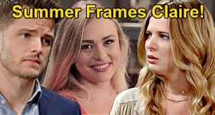 The Young and the Restless Spoilers: Summer Frames Claire for Crime