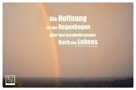 Die Hoffnung Ist Der Regenbogen Uber Den Herabsturzenden Bach Des L