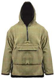 Country Classics Teflon Coated Mens Tweed Hoodie Overhead Smock Half Zip Tweed Hoodies Tweed Jacket Tweed