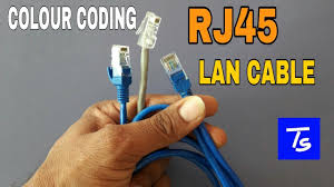 rj45 color coding connector cat6 straight cable patch cord lan cable color code making in hindi