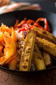 Rice Bowl With Oven Baked Miso Tofu Recipe Recipe Miso Tofu Recipe Tofu Recipes Recipes