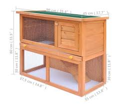 100 fox st, mukwonago, wi 53149. Outdoor Rabbit Hutch Small Animal House Pet Cage 1 Door Wood Vidaxl Com