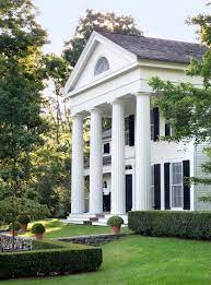 British architect james athenian stuart is said to have been banks, new england churches, urban row houses, galleried cottages, and southern plantation greek revival architecture was preceded by the neoclassical federal style of which the white. Gil Schafer Greek Revival House Middlefield Greek Revival 19th Century Columns Style The Glam Pad