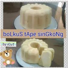 1 butir telur 1/2 sdt sp 3 sdm gula 3 sdm skm 3. Resep Bolu Tape Singkong Kukus