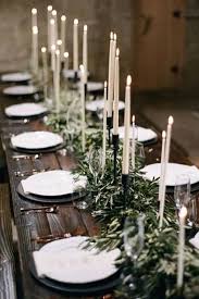 Minimalist Wedding Decor Wooden Long Table With Greenery And Candles Bryan N Mill Rustic Wedding Table Minimalist Wedding Decor Affordable Wedding Centerpieces