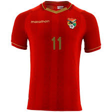 Hombre Camiseta Bolivia Pablo Luján #11 Rojo 2ª Equipación 24-26 La Camisa  Argentina