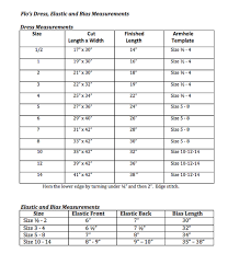 Girls Dress Sizing Measurements With Armhole Patterns