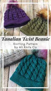 Tanalian Twist Beanie Knitting Pattern Cable Knit Beanie Etsy Knitting Crochet Beanie Pattern Beanie Pattern