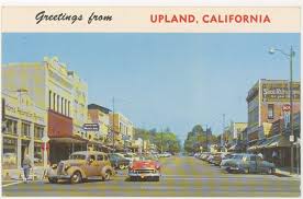 Upland Ca Second Avenue Looking North 1950 S Upland Upland California Postcard