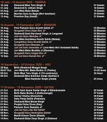 Sikh Calendar 2020 21 Samat 552 Sikhnet Nanakshahi jantri app intends to bring you information on gurgaddi divas, poornmashi, massya & sangrand, all festivals. sikh calendar 2020 21 samat 552 sikhnet