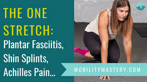 Caused by running on flat, hard. Learn The One Stretch That Relieves Plantar Fasciitis Shin Splints Achilles Pain Heel Pain And Compartment Syndrome Mobility Mastery