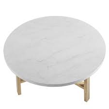 With an open style concept, it offers ample storage space all while looking fabulously chic. Walker Edison Mid Century Modern Round Coffee Table White Marble Light Oak Lwf30emctlo Rona