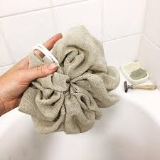 Plastic Free Shower Pouf Puff Bath Body Scrub Washable Loofah Cotton Zero Waste Eco Friendly Wash Mitt In 2020 Shower Pouf Shower Pouf Diy Plastic Free
