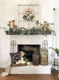 Nov 09, 2018 · the fireplace mantel is one of our favourite spots to style — it's such a cinch to switch up with the seasons. 11 Mantel Decor Ideas With Farmhouse Style The Unlikely Hostess