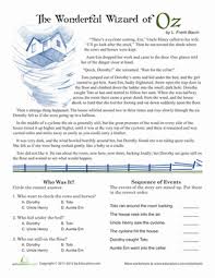 Sitcoms are certainly a guilty pleasure for many people. Reading Comprehension Wizard Of Oz Worksheet Education Com