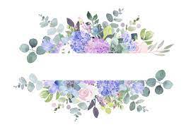 Lilac Roses And Succulents Floral Clipart Frames Succulents Etsy Flower Border Wreath Drawing Floral Border Design