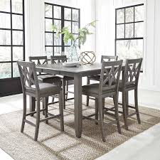 Wilmington 7 Piece Counter Height Dining Set In 2020 Counter Height Dining Sets Counter Height Dining Room Tables Dining Room Sets