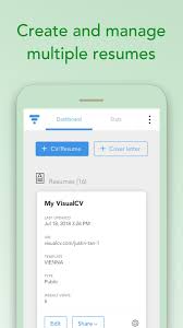 Resume Builder Cv Maker By Visualcv For Android Apk Download