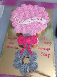 Baby Shower Pull Apart Cupcake Tiny Hands And Little Feet Hello Baby Good Bye Baby Shower Cakes Girl Baby Shower Cupcake Cake Baby Shower Cupcakes For Girls