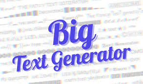 It generates your normal text into fancy text / stylish fonts mixed with symbols, text characters, and emojis. Big Text Generator Giant Fonts Generator