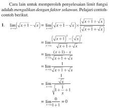 Tentukan nilai limit fungsi aljabar dari. Mita Pustari Twitterissa Selanjutnya Contoh Penyelesaian Limit Fungsi Aljabar Di Tak Hingga Dg Perkalian Faktor Sekawan Math54 Http T Co Dkrzlqfqso