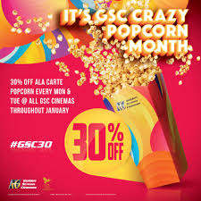 Green box bukit tinggi is located in klang, selangor. Gsc 30 Off Caramel Ala Carte Popcorn Every Monday Tuesday Until 31 January 2017
