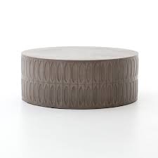 Colorado Drum Coffee Table In Dark Grey In 2020 Drum Coffee Table Concrete Coffee Table Outdoor Coffee Tables